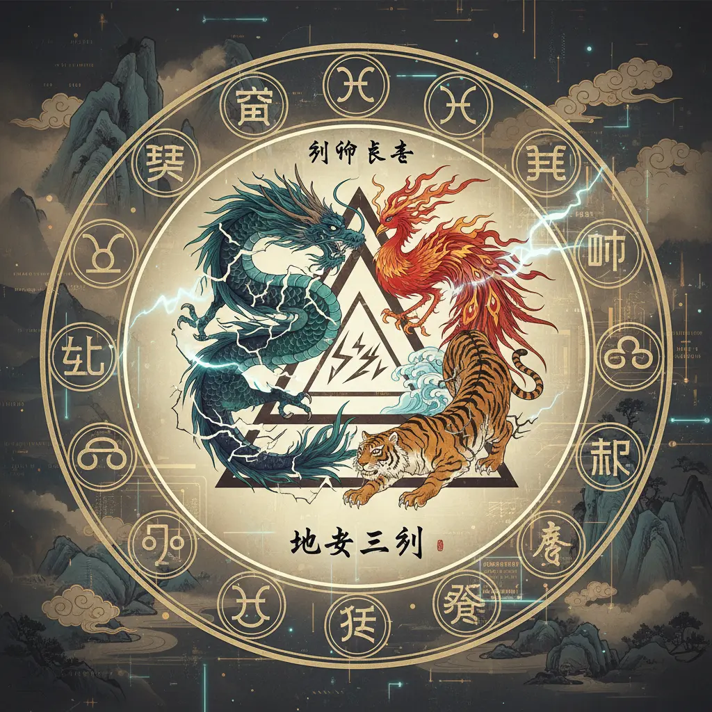 邢沖剋害 - 地支三刑