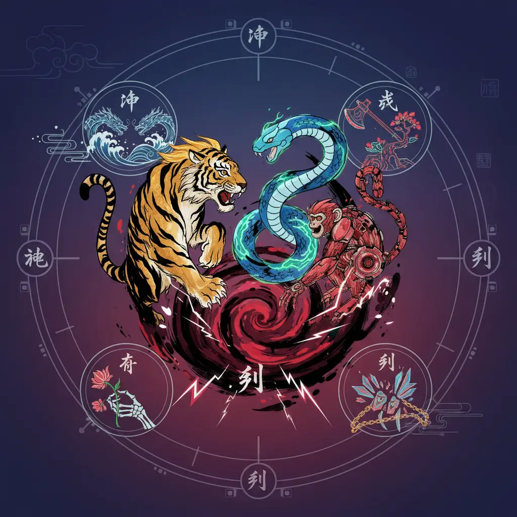 邢沖剋害 - 地支之刑