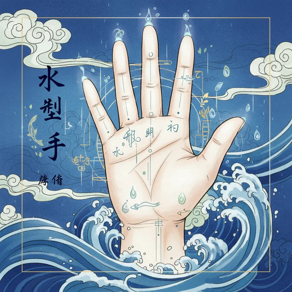 掌相 - 水型手