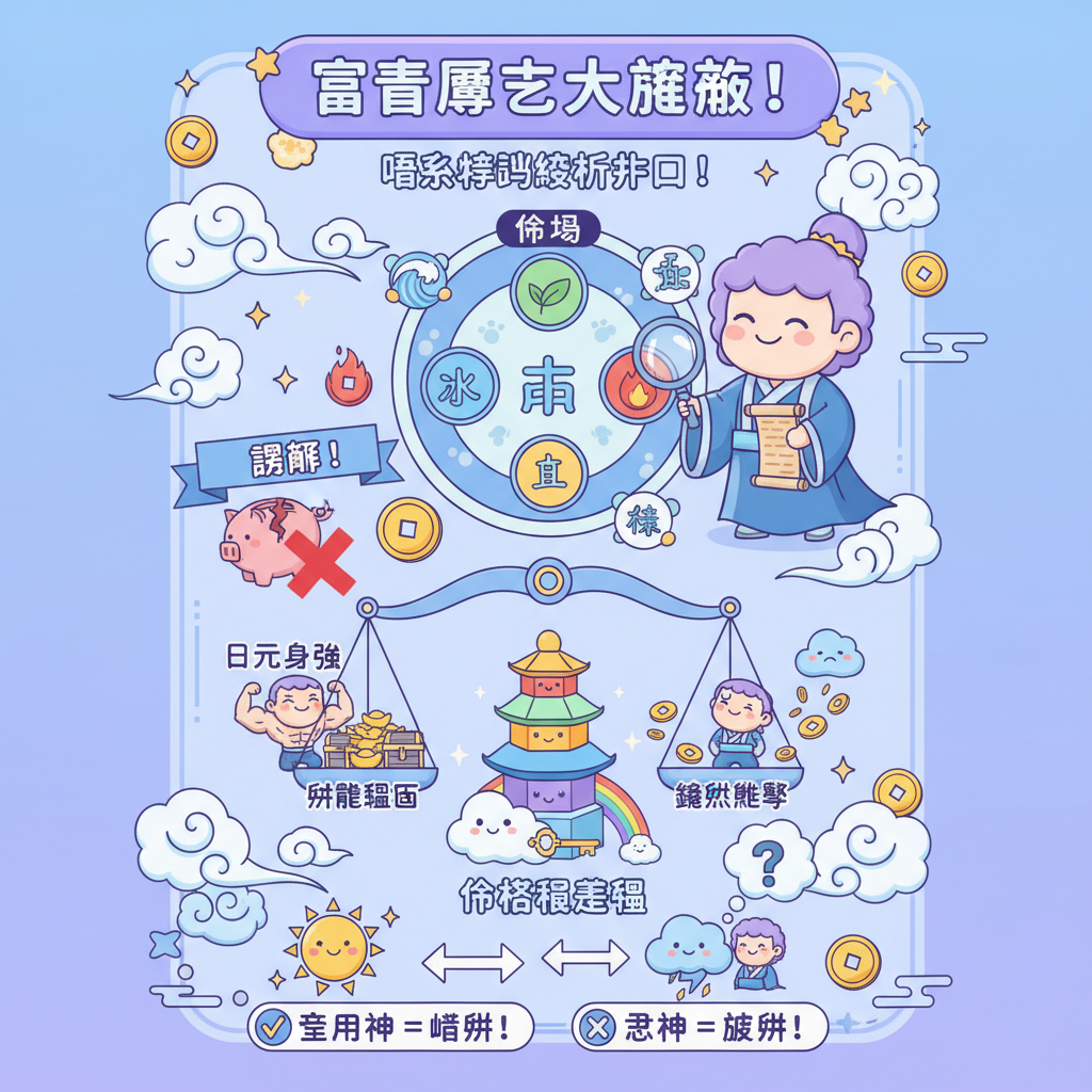 命理師陰陽命理學運勢分析財星印星傷官天干食神官星日元財庫官星陰陽平衡貧賤之命命局分析財富格局大運富貴層次身旺身弱