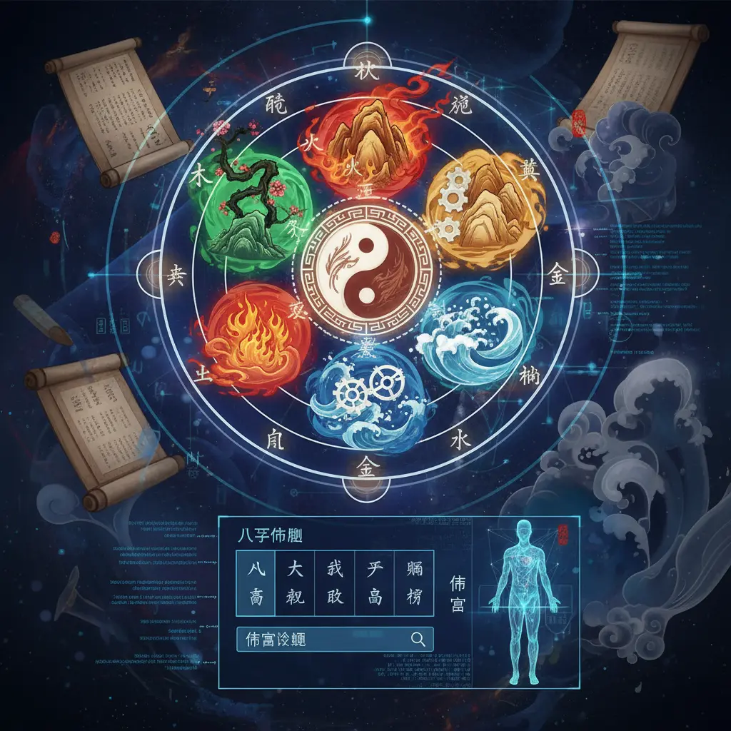 八字命宮查詢 - 五行