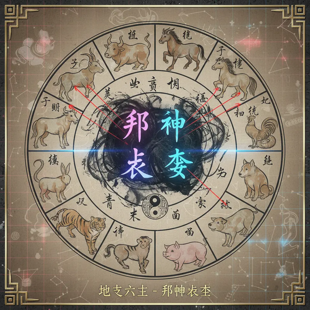 邢沖剋害 - 地支六害