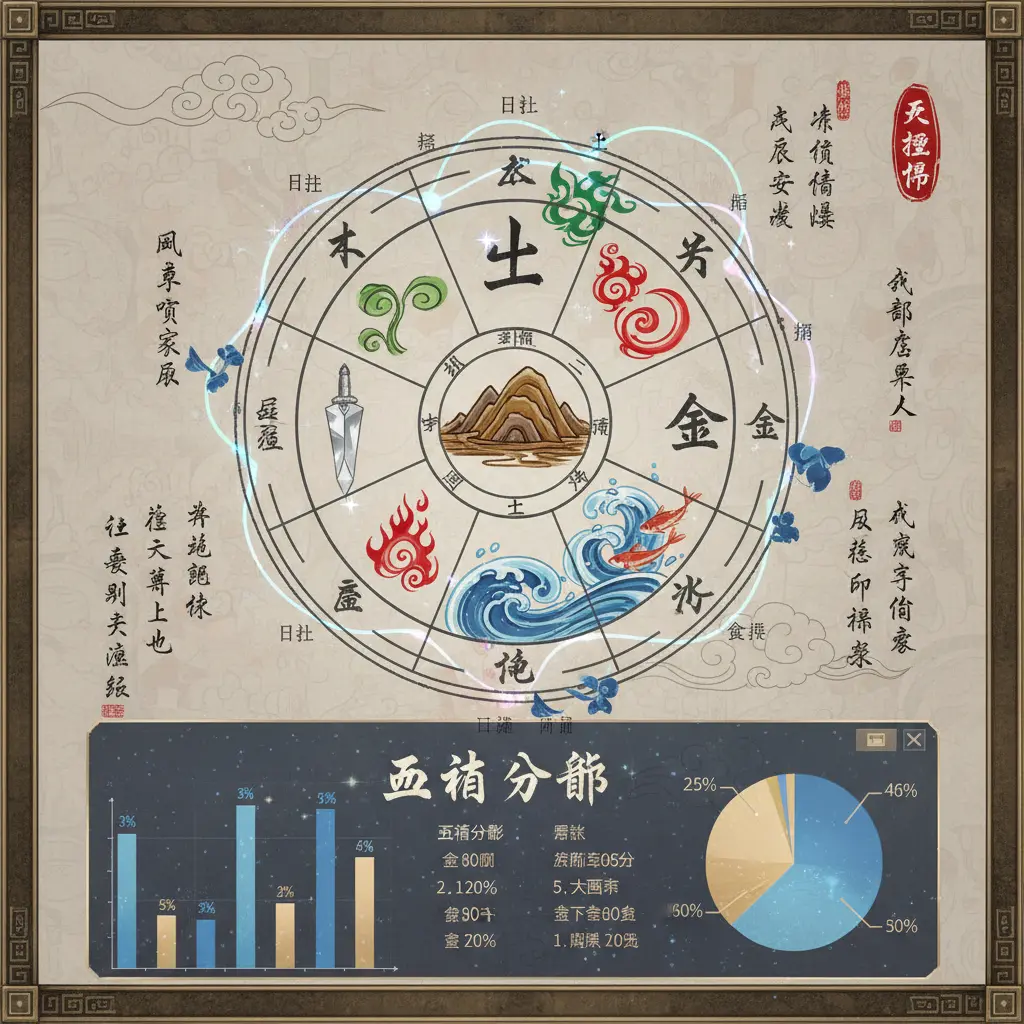 fatew 八字 - 五行分佈