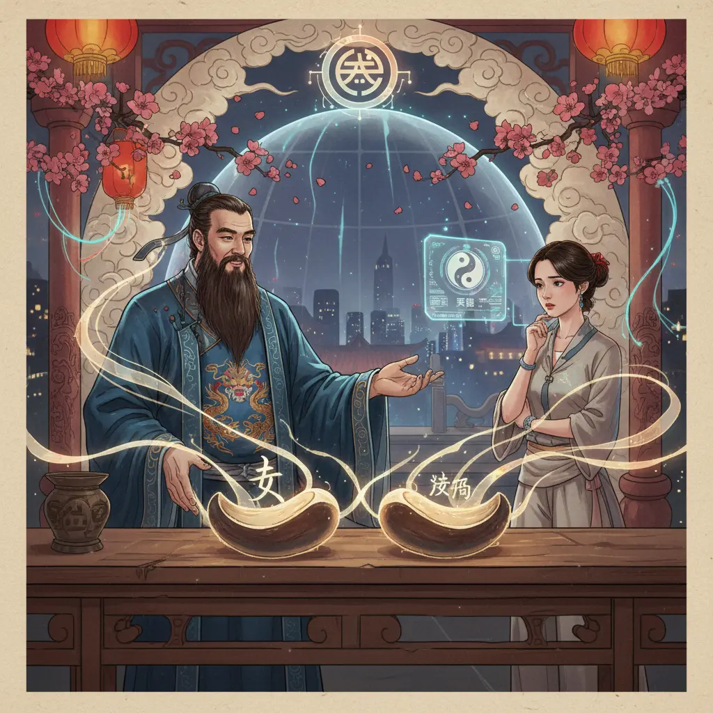 道教問神 - 笑筊