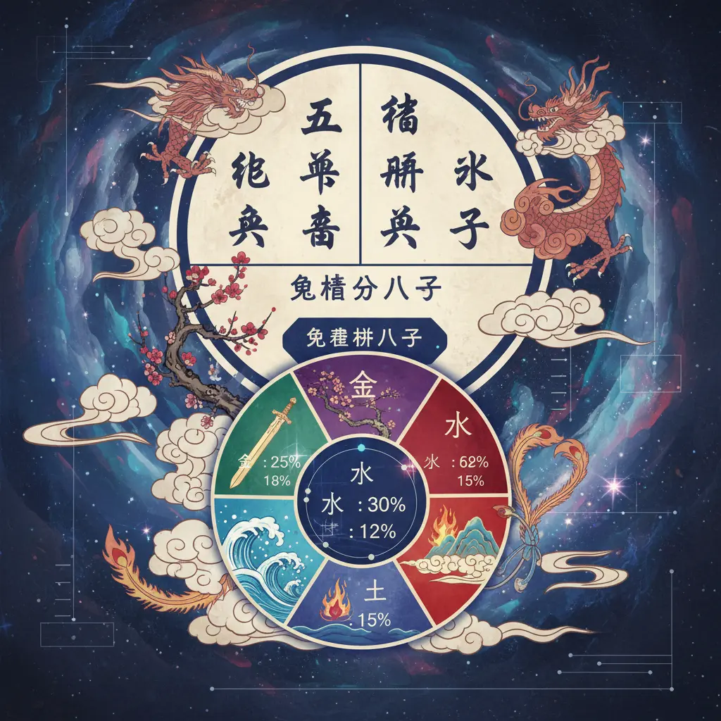 免費排八字 - 五行分佈